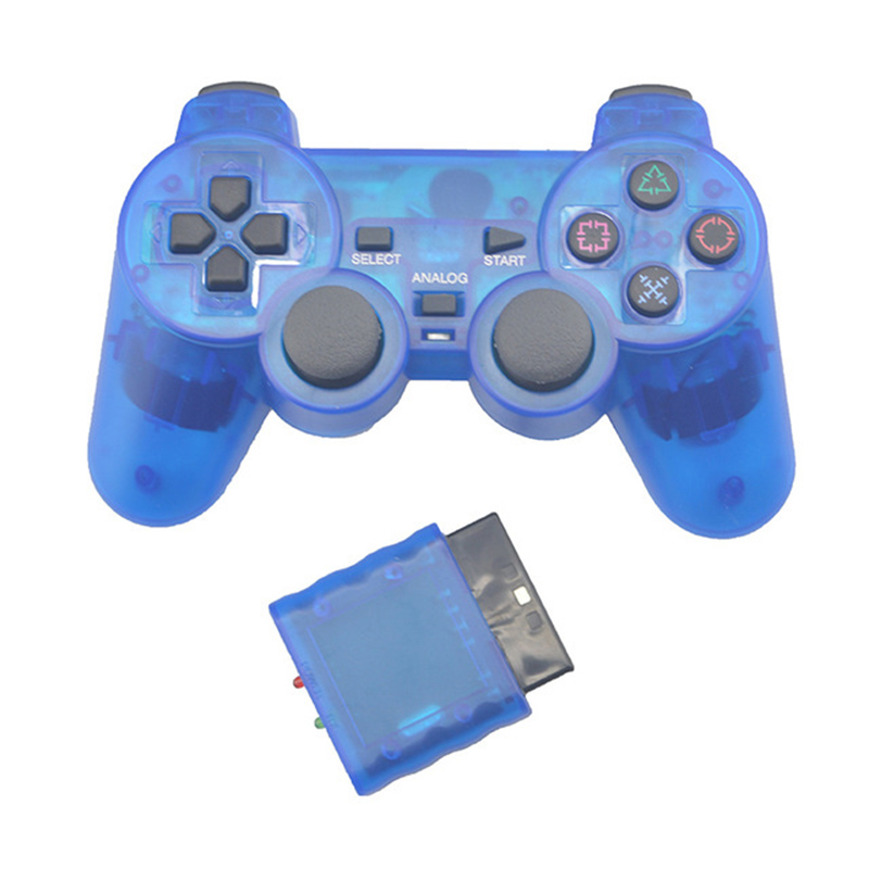 Retro Gaming Joystick - Transparent Color Wireless Gamepad For PS2