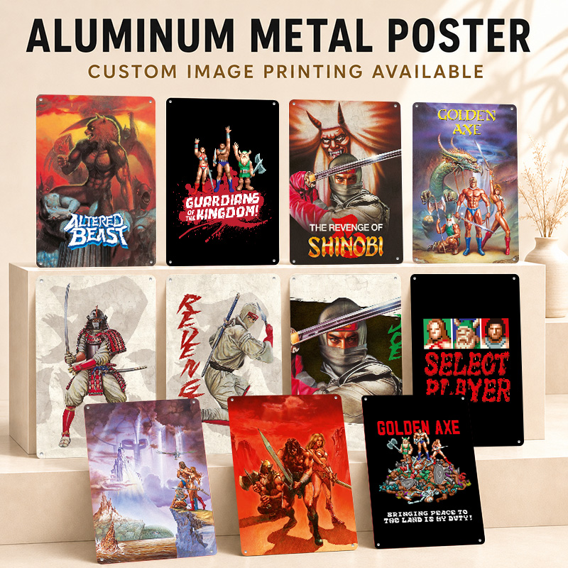 Retro Gaming Lounge - SEGA Collection Printed Posters Customized Metal