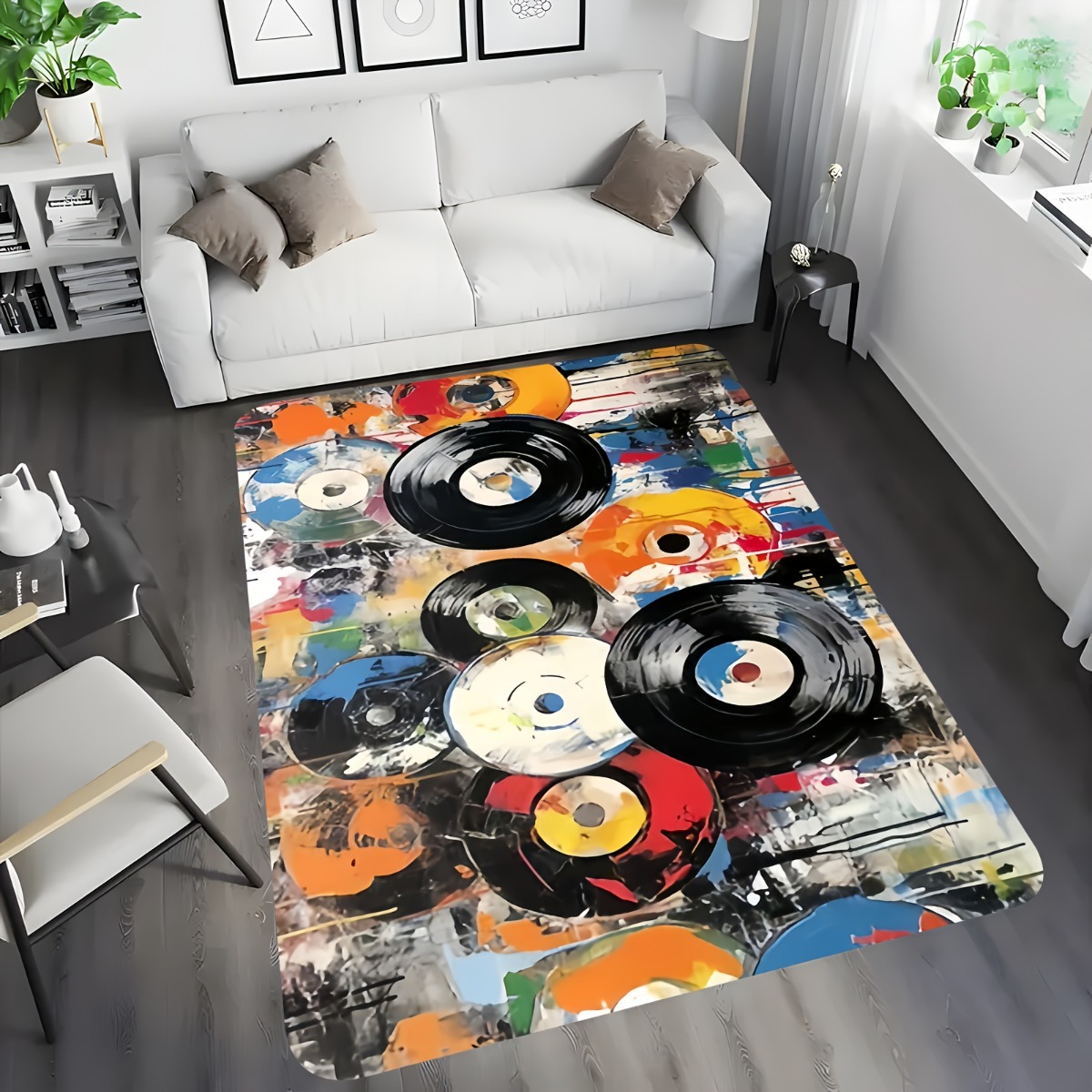 Retro Vinyl Record Area Rug Po - Retro Gaming Lounge review and price