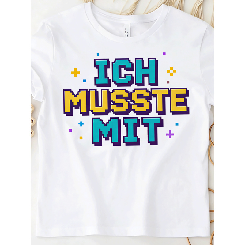 Ich Musste Mit German Meme T-S - Retro Gaming Font review and price