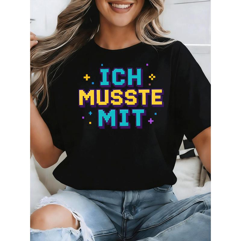 Ich Musste Mit German Meme T-S - Retro Gaming Font review and price