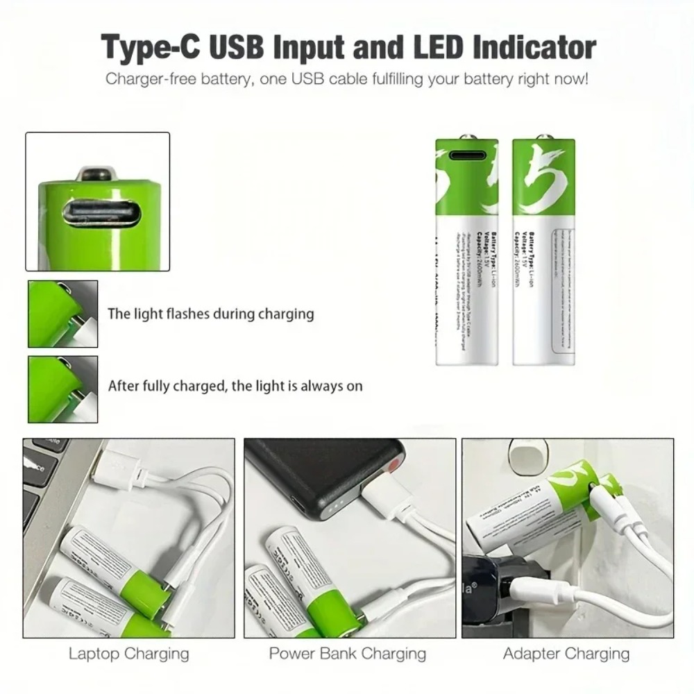 8pcs 1.5V AA 2600mWh  Battery  - Rechargeable Battery Aa review and price
