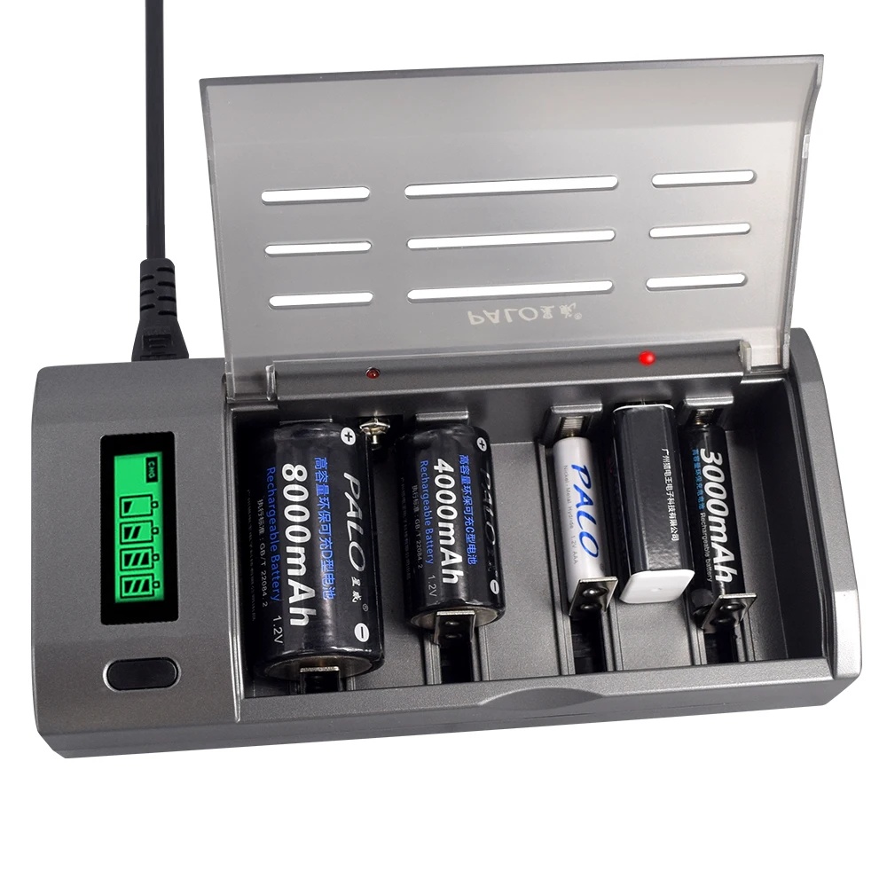 PALO 4 Slot LCD Display Smart  - Rechargeable Battery Aa review and price