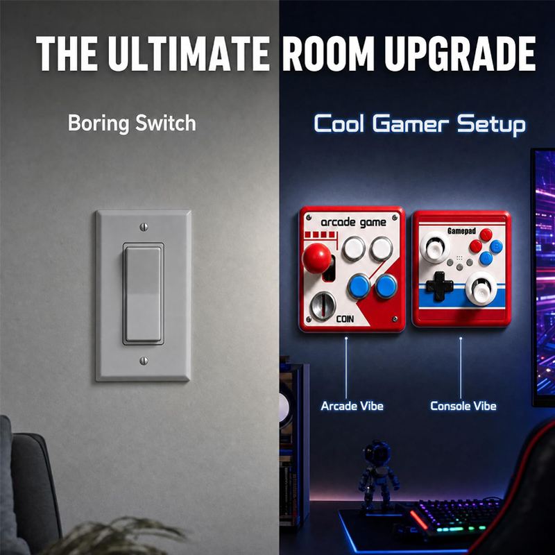 Drill-Free Light Switch Cover  - Retro Gaming Joystick review and price