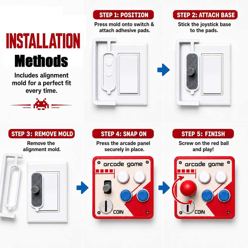 Drill-Free Light Switch Cover  - Retro Gaming Joystick review and price